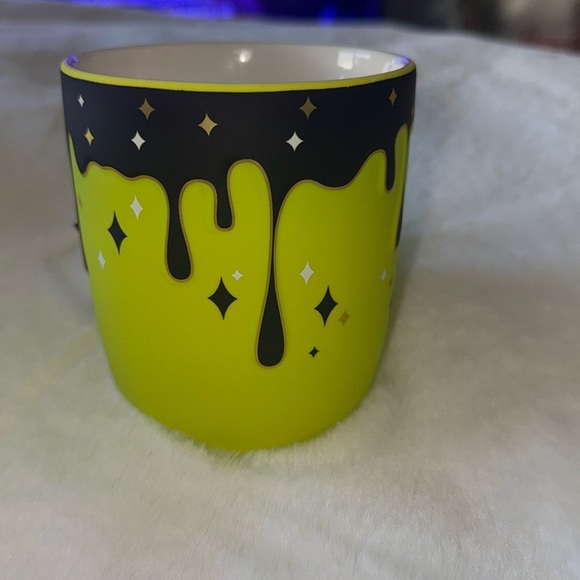 NEON Lime Green Ghost Soft Touch Coffee 16oz Mug TikTok Halloween drippinp - Picture 4 of 5